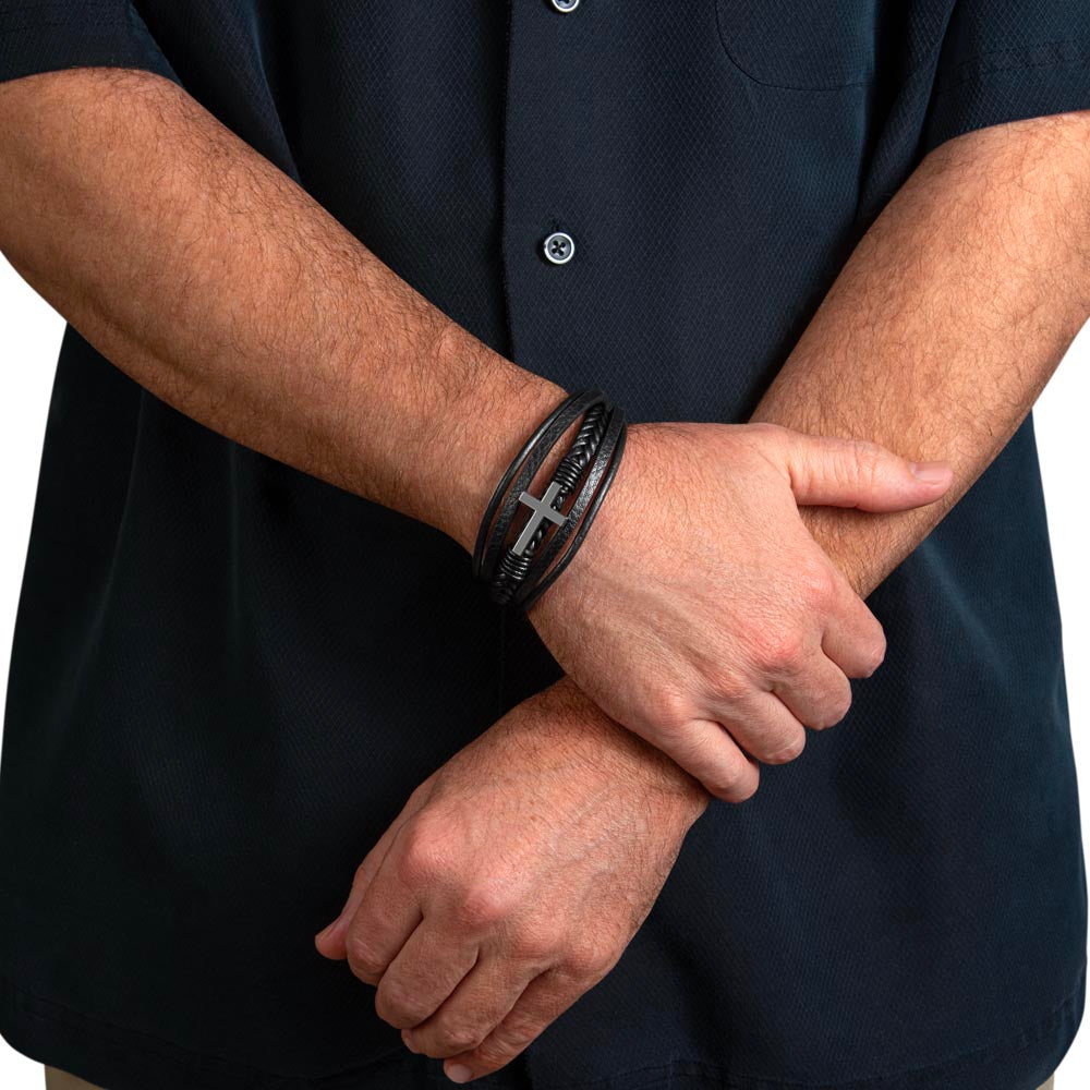 Men's Cross Bracelet | Father's Day Gift