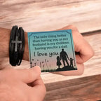 Men's Cross Leather Bracelet for Husband - Whatever You Like Shop