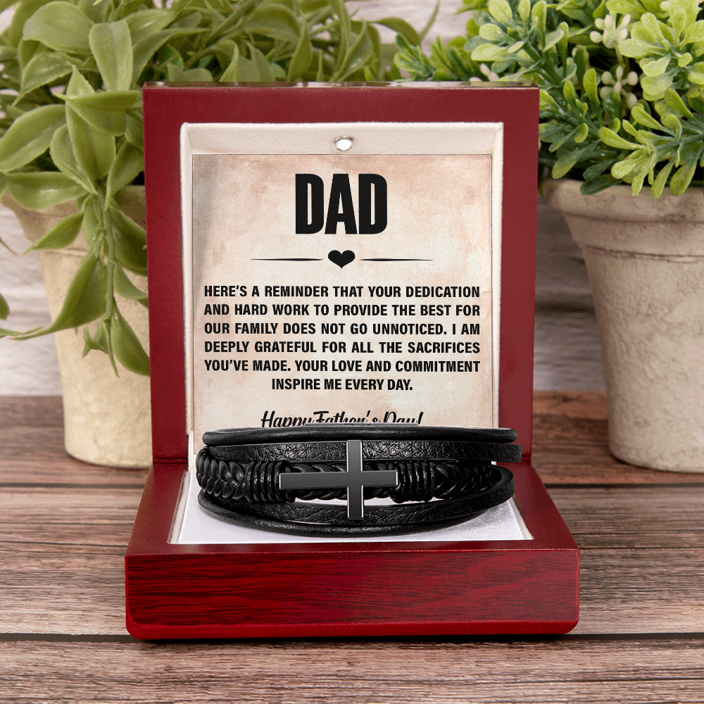 Men's Cross Bracelet | Father's Day Gift