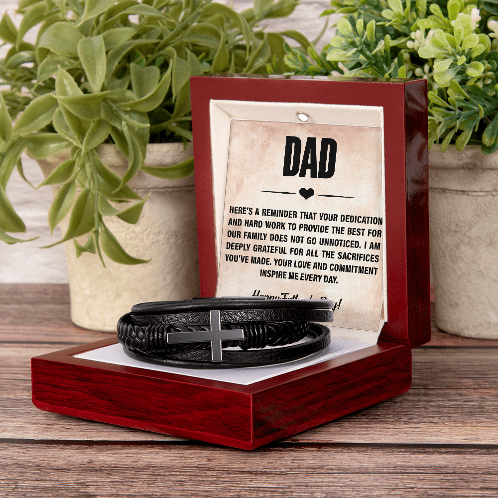 Men's Cross Bracelet | Father's Day Gift
