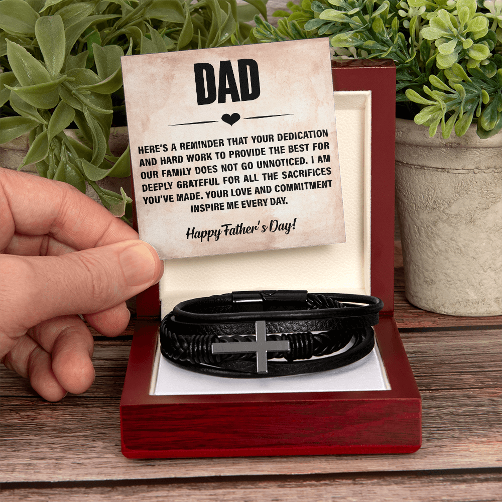 Men's Cross Bracelet | Father's Day Gift