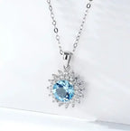 925 Silver Natural Topaz Necklace Female - Whatever You Like Shop