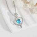 Rose Heart shaped Necklace With Rhinestones - Whatever You Like Shop