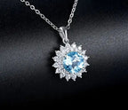 925 Silver Natural Topaz Necklace Female - Whatever You Like Shop