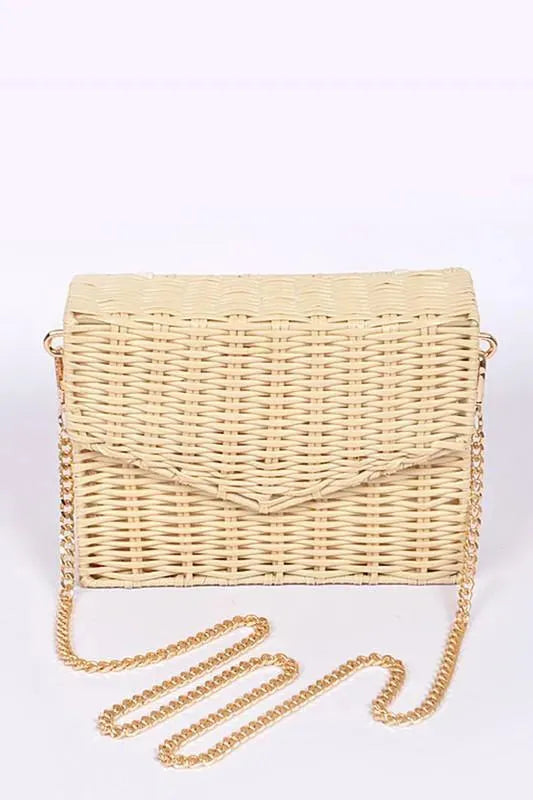 Basket Weaved Box Swing Bag - Whatever You Like Shop