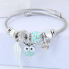 Beaded Owl Angel Wings Bracelet - Whatever You Like Shop