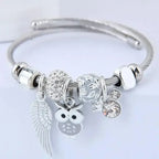 Beaded Owl Angel Wings Bracelet - Whatever You Like Shop