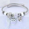 Beaded Owl Angel Wings Bracelet - Whatever You Like Shop