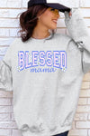 Blessed Mama Oversized Graphic Fleece Sweatshirts - Whatever You Like Shop