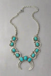 Boho Statement Necklace with Turquoise Stones - Whatever You Like Shop