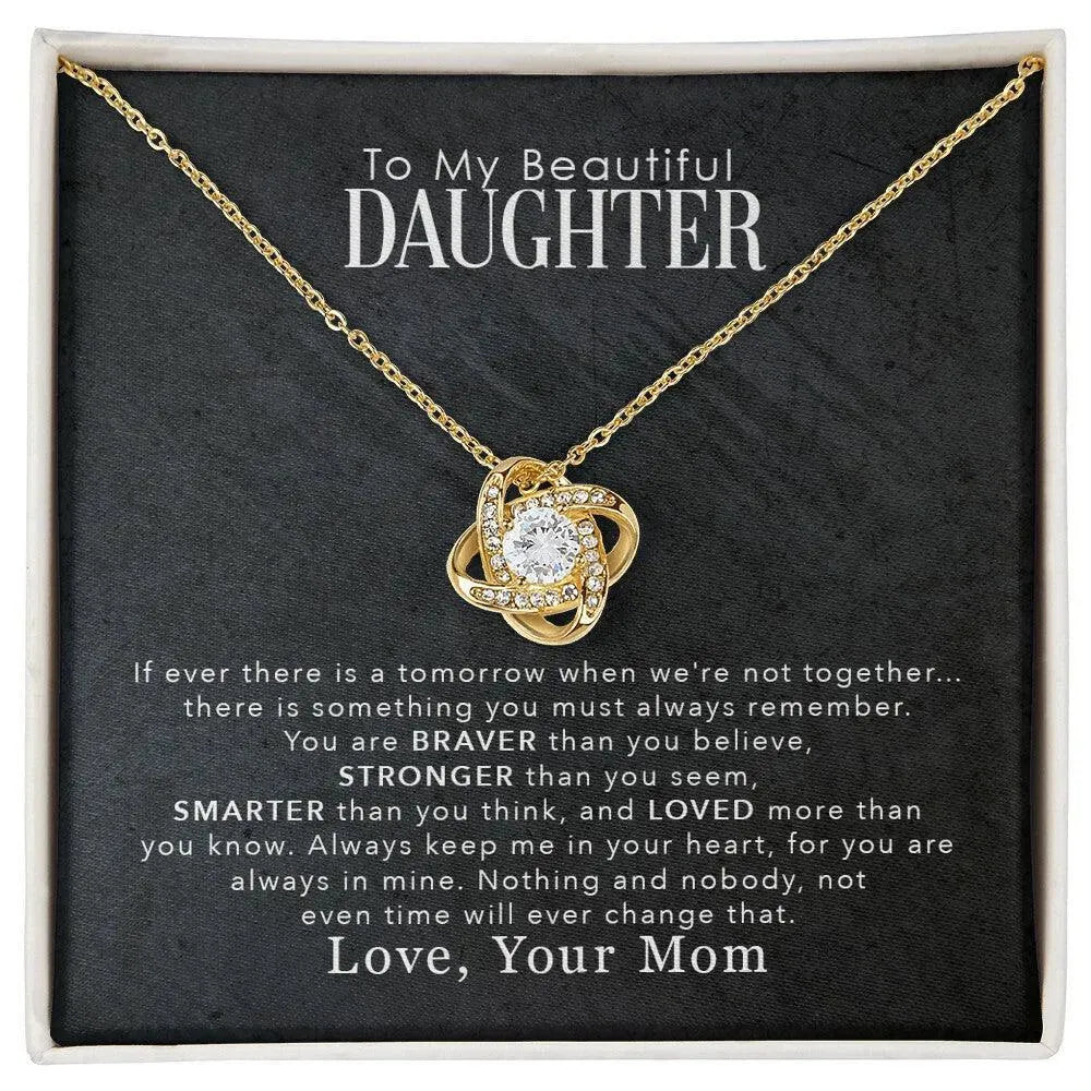 Buy: Gifts for Daughter: Beautiful Daughter-Love Knot Necklace - Whatever You Like Shop