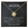 Buy: Gifts for Daughter: Beautiful Daughter-Love Knot Necklace - Whatever You Like Shop