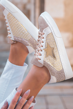 Glitter Star Patchwork Sneakers