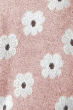 Flower Half Zip Sweater - Whatever You Like Shop