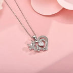 Rhinestone Butterfly Love Necklace - Whatever You Like Shop
