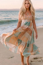 Printed Square Neck Cami Dress - Whatever You Like Shop