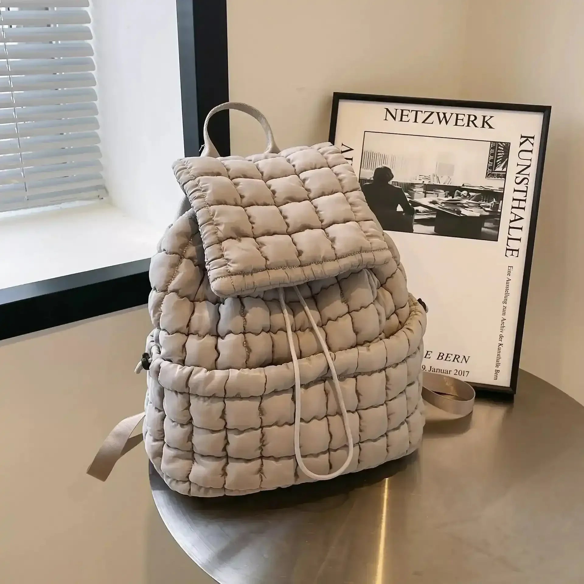 Quilted Puffy Down Backpack - Whatever You Like Shop