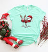 Christmas Wine Glass Graphic Tee - Whatever You Like Shop