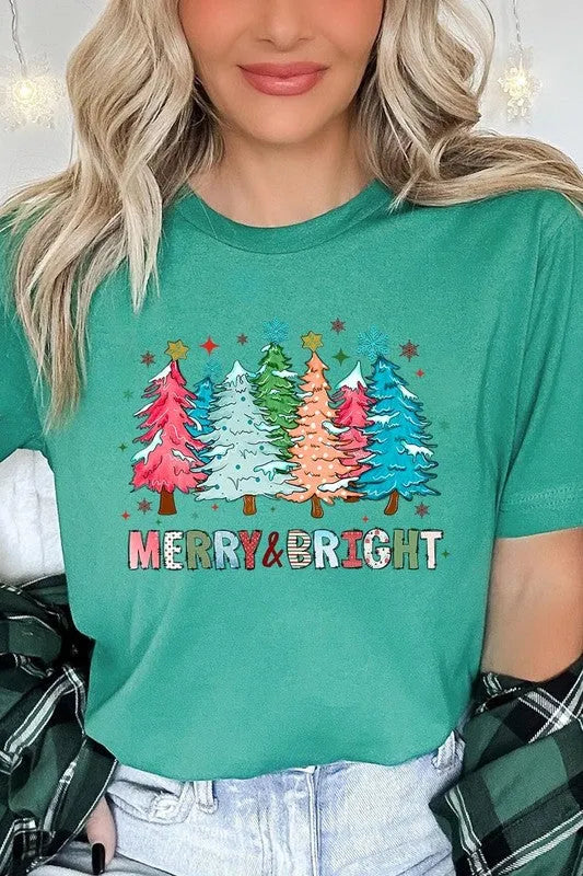 Colorful Christmas Trees Graphic Tee - Whatever You Like Shop