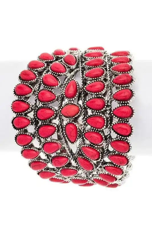 Compressed Stone Western Oversize Bangle - Whatever You Like Shop