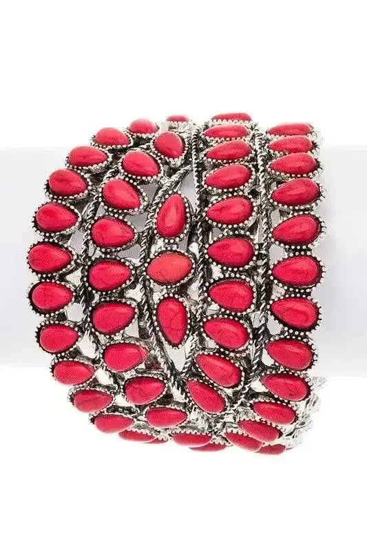 Compressed Stone Western Oversize Bangle - Whatever You Like Shop