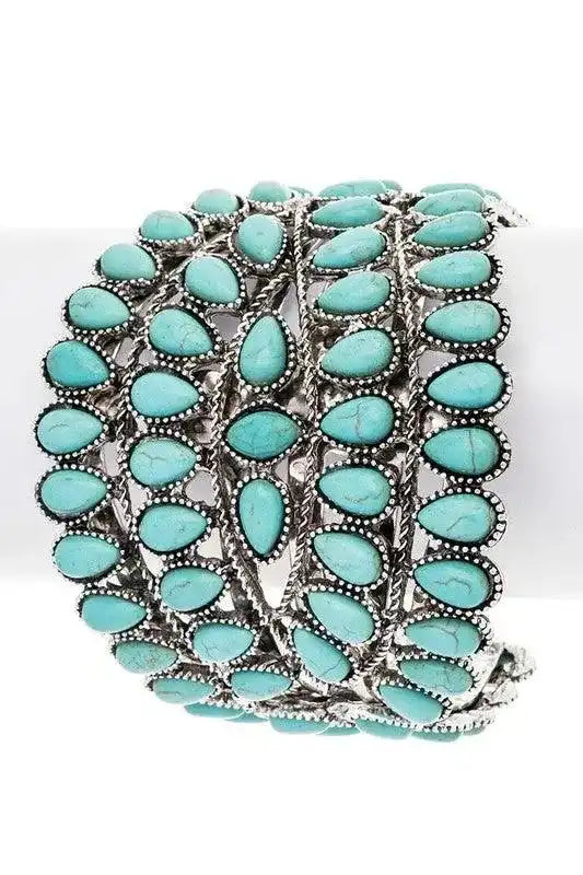 Compressed Stone Western Oversize Bangle - Whatever You Like Shop