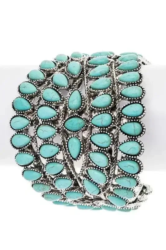 Compressed Stone Western Oversize Bangle - Whatever You Like Shop