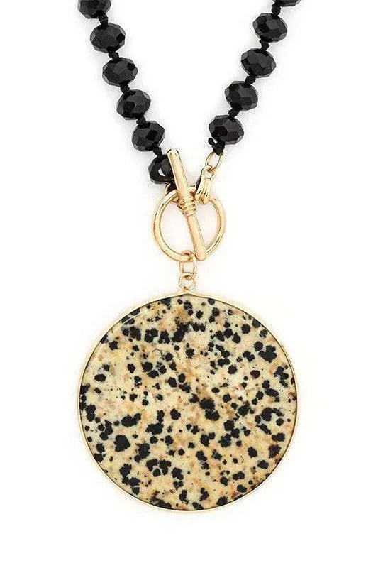 Convertible Circle Genuine Stone Pendant - Whatever You Like Shop