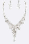 Crystal Teardrop Bridal Necklace Set - Whatever You Like Shop