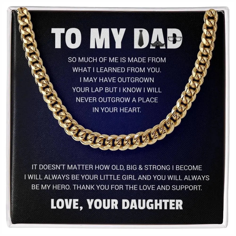 Cuban Link Chain for Dad with Length Extension - Whatever You Like Shop