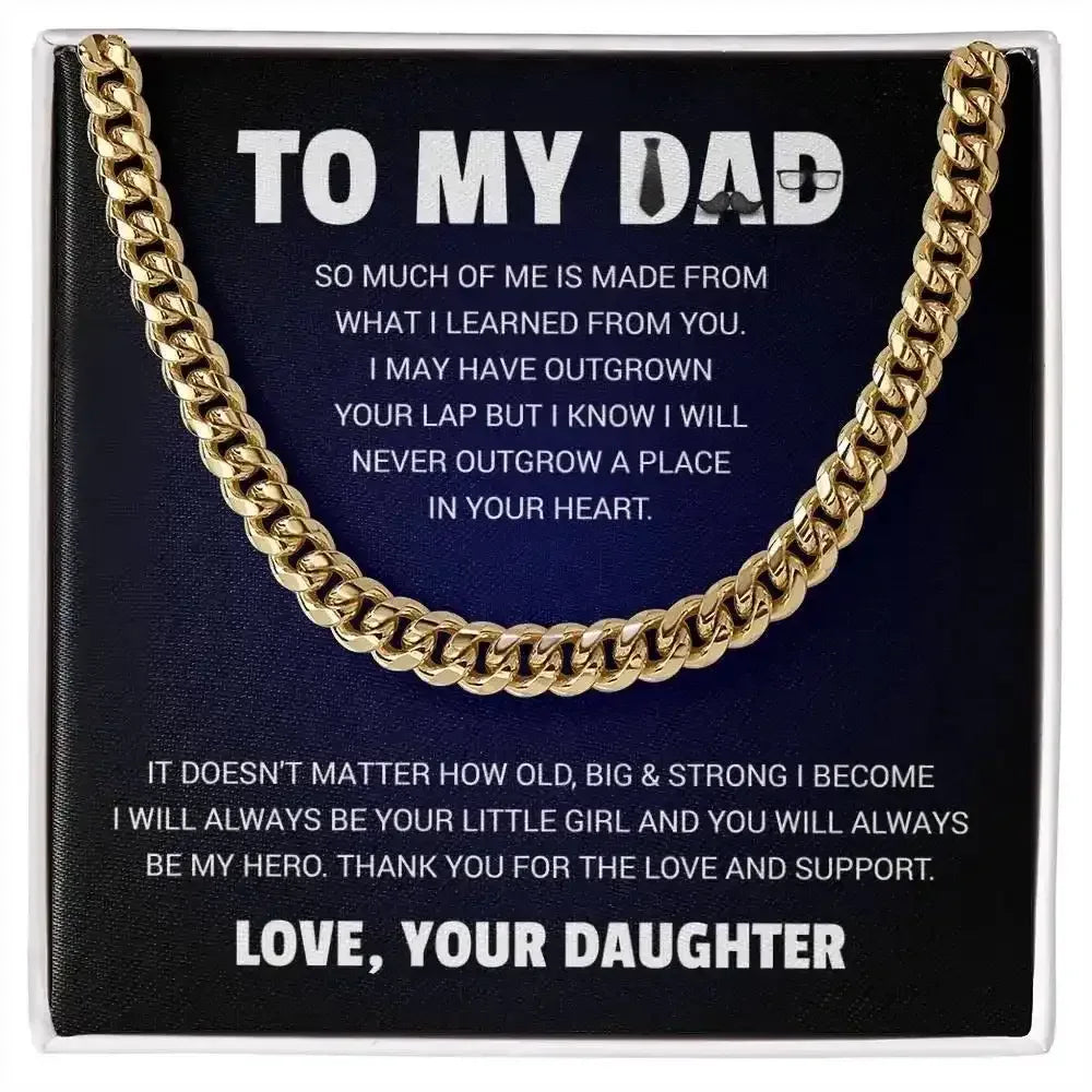 Cuban Link Chain for Dad with Length Extension - Whatever You Like Shop
