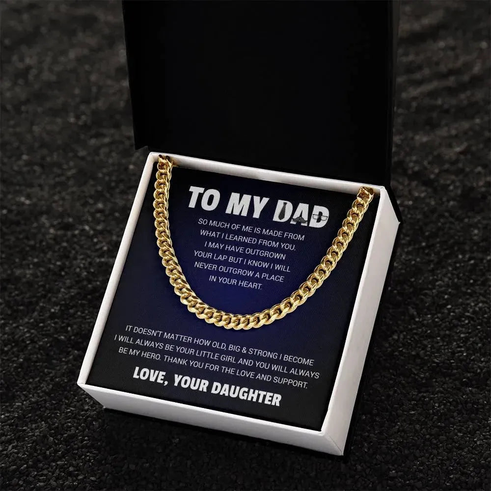 Cuban Link Chain for Dad with Length Extension - Whatever You Like Shop