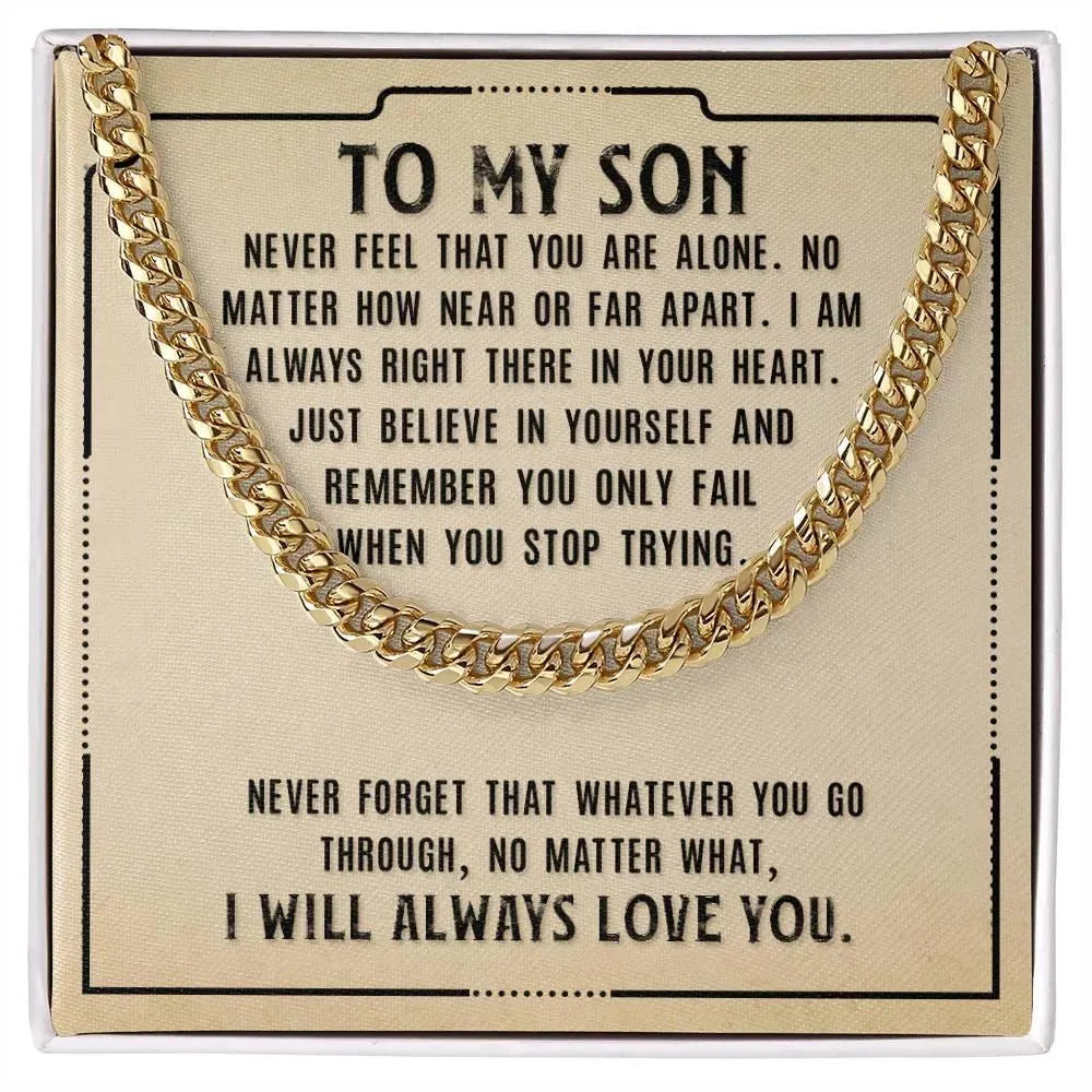 Cuban Link Chain with Length Extension: For Son - Whatever You Like Shop