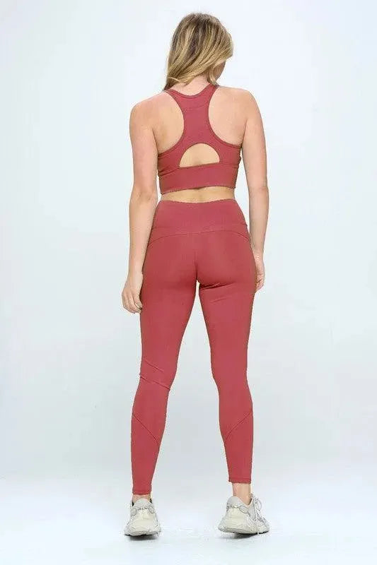 Cut-Out Detail Activewear Set - Whatever You Like Shop