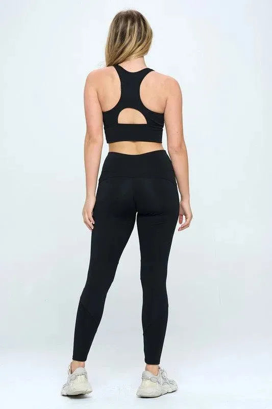 Cut-Out Detail Activewear Set - Whatever You Like Shop