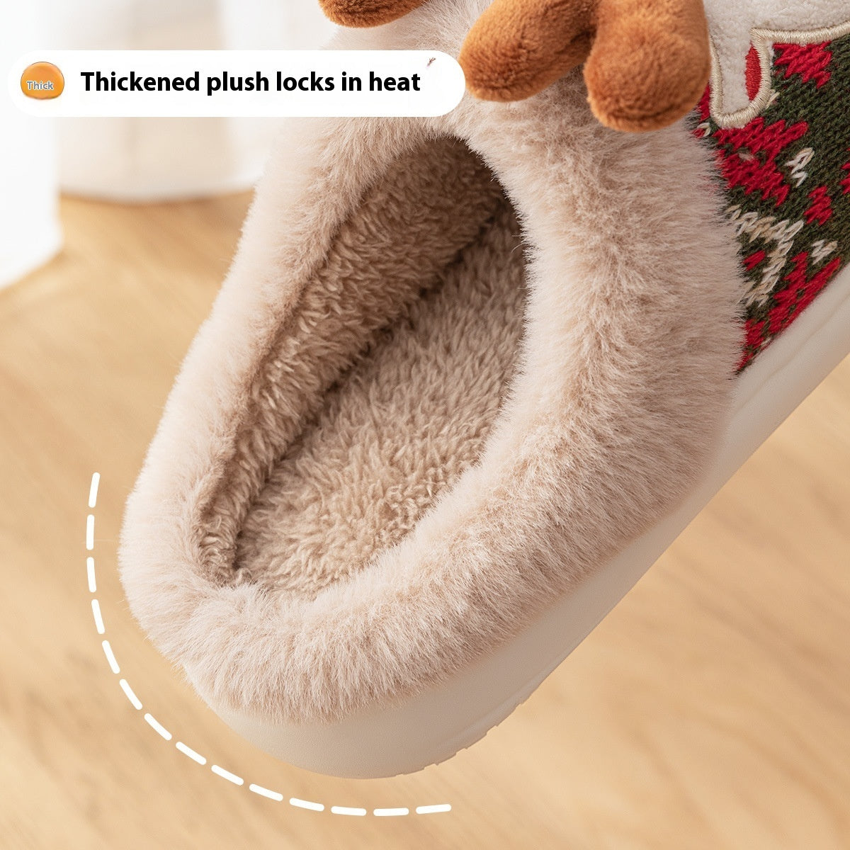 Cute Christmas Elk Slippers - Whatever You Like Shop