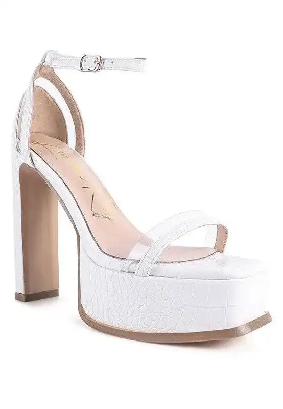 CUTLASS HIGH HEELED CHUNKY SANDALS - Whatever You Like Shop