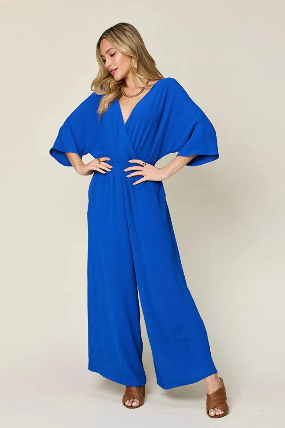 Double Take Jumpsuit with Pockets - Whatever You Like Shop