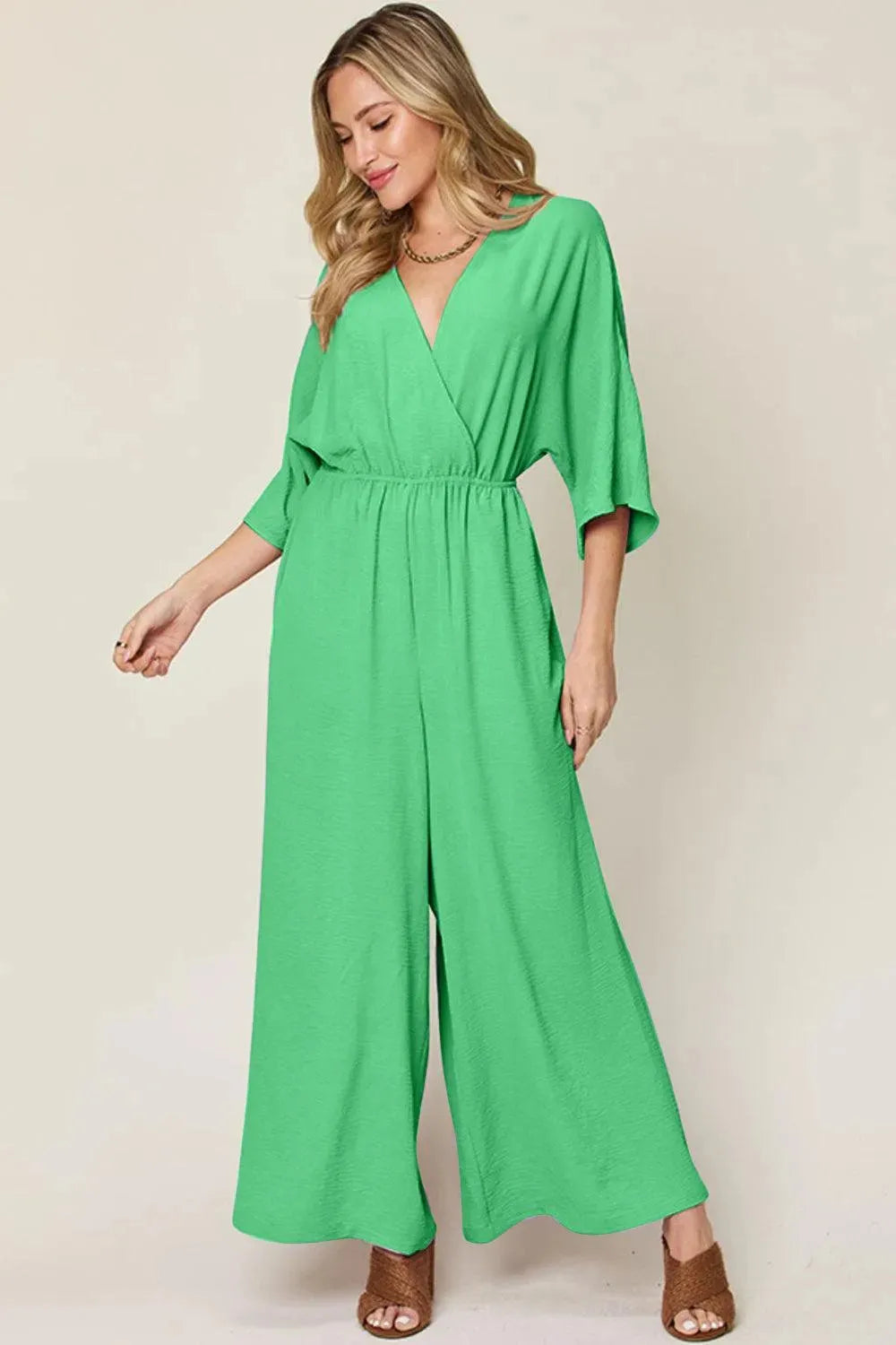 Double Take Jumpsuit with Pockets - Whatever You Like Shop