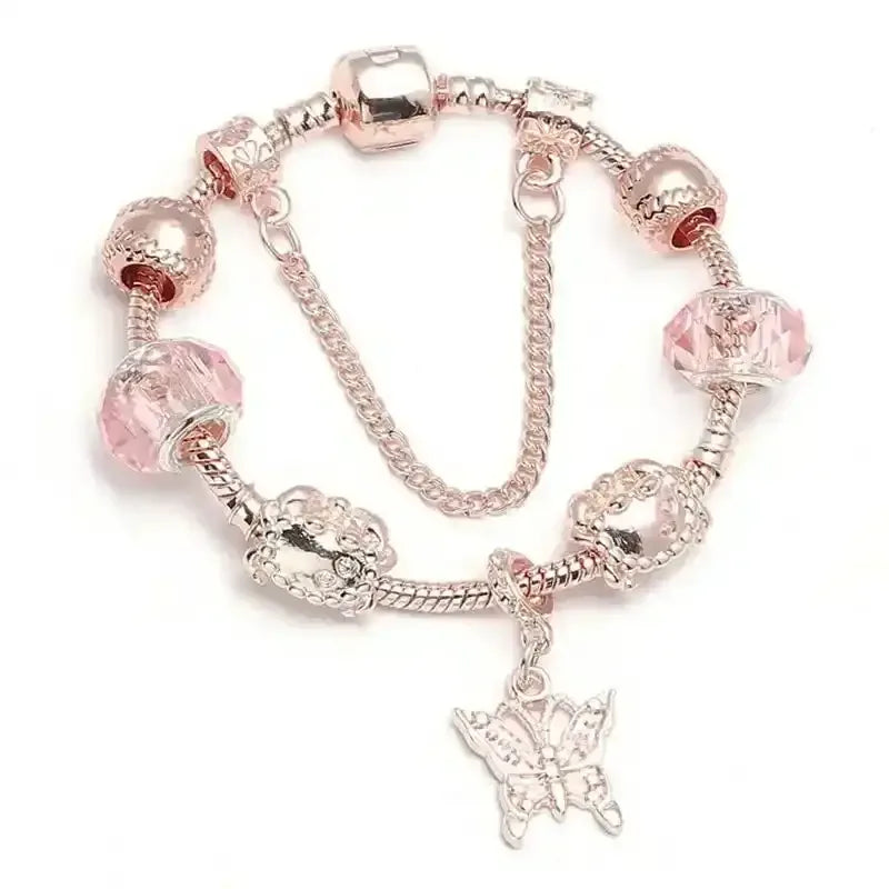 Fashion Rose Gold Charm Bracelet - Whatever You Like Shop