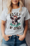 Easily Distracted by Cows Funny Graphic Tee - Whatever You Like Shop