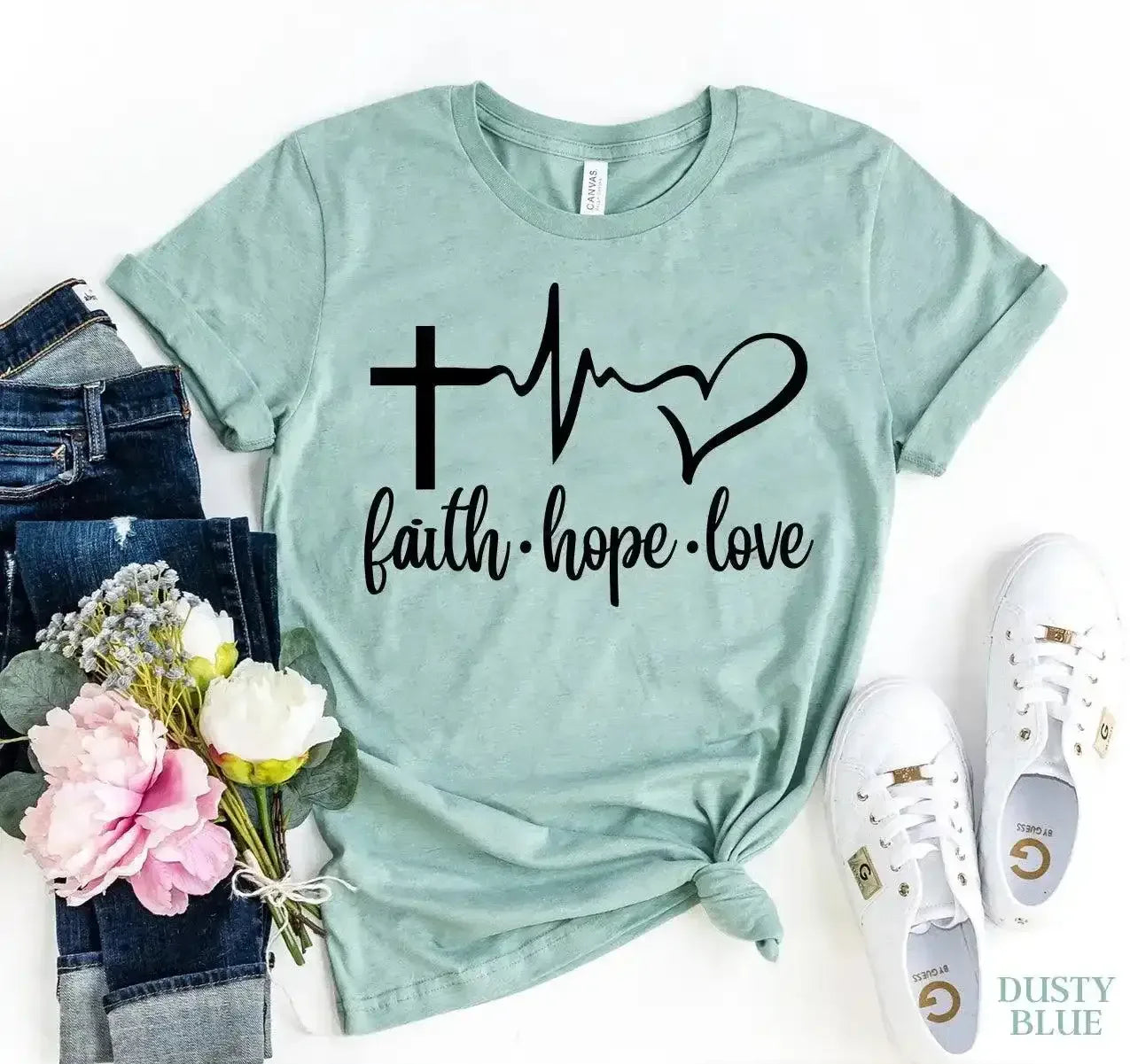 Faith Love Hope T-Shirt - Whatever You Like Shop