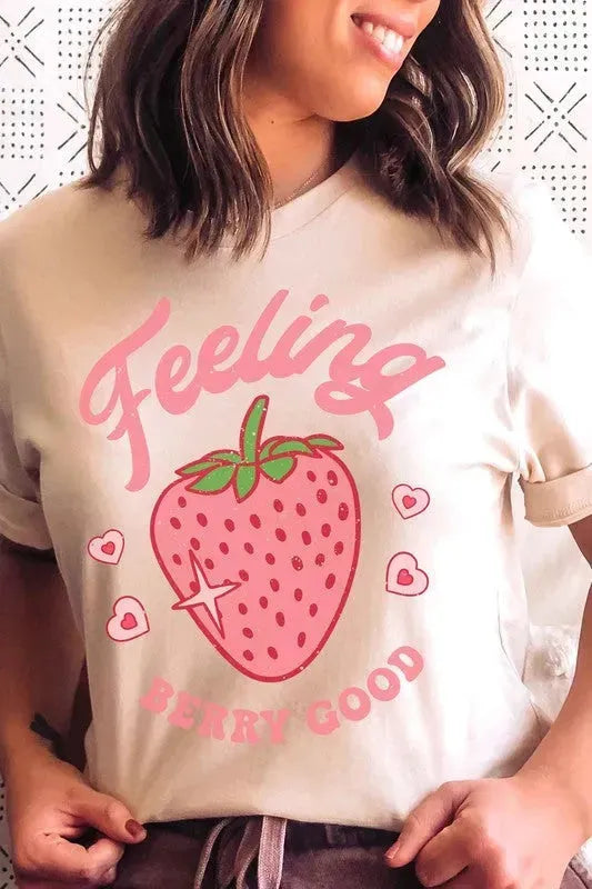 FEELING BERRY GOOD GRAPHIC TEE - Whatever You Like Shop