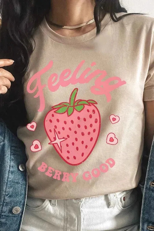 FEELING BERRY GOOD GRAPHIC TEE - Whatever You Like Shop