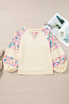 Floral Stitch Balloon Pullover - Whatever You Like Shop