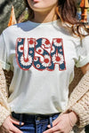 Floral USA Graphic T Shirts - Whatever You Like Shop