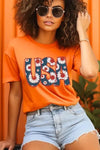 Floral USA Graphic T Shirts - Whatever You Like Shop