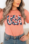 Floral USA Graphic T Shirts - Whatever You Like Shop