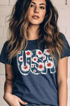 Floral USA Graphic T Shirts - Whatever You Like Shop