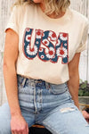 Floral USA Graphic T Shirts - Whatever You Like Shop